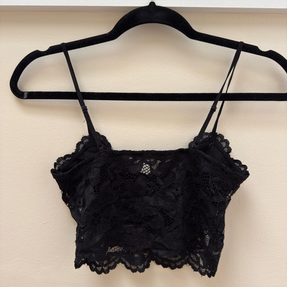 Zara Black Lace Chemise with Floral Detailing - Picture 3 of 3
